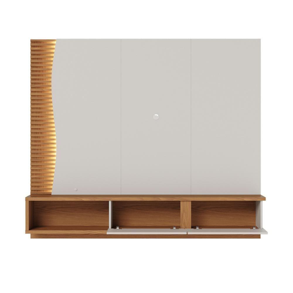 Painel Para Tv Persia Off White Matte Freijo - 4