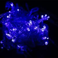 Led Pisca Cordão Com 10 Metros 100 Lampadas Formato Gota Fio Crystal Tomada Luz Natal Ano Novo Azul - 2