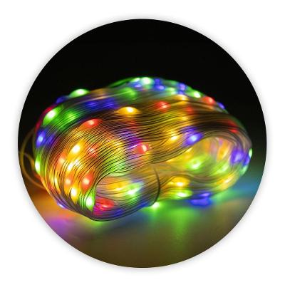 Led Pisca Linha Com 20 Metros Lâmpadas Tomada 8 Modos Natal Ano Novo Colorido