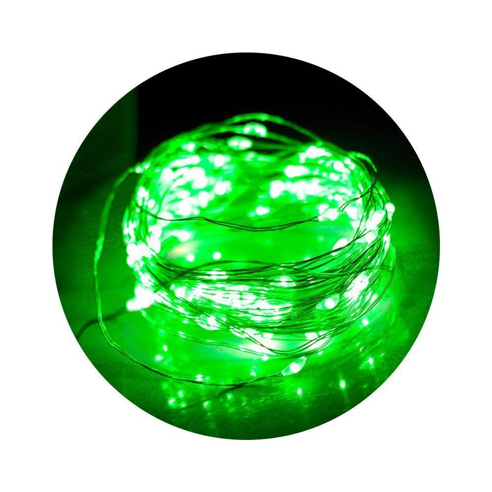 Pisca De Led Fio De Fada 20l 2 Metros A Bateria Natal Ano Novo Cores Verde - 1