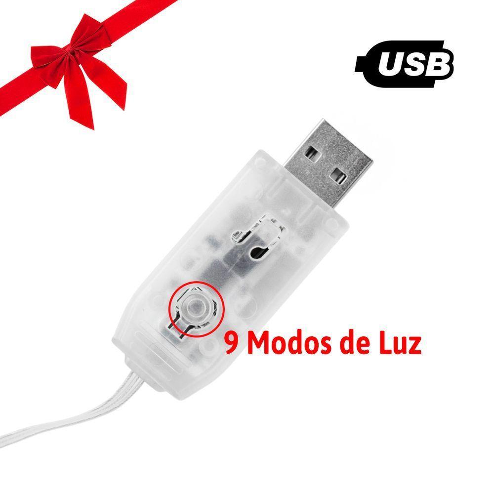 Led Pisca Linha Com 10 Metros 100 Lampadas 9 Modos Rgb Usb Controla Por App Natal Ano Novo - 3
