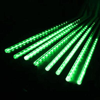 8 Tubos De Luz Led De 50cm Em Cascata De Iluminação Efeito Gelo Chuva Natal Verde