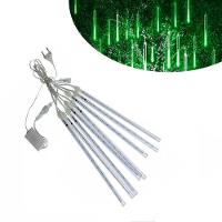 8 Tubos De Luz Led De 50cm Em Cascata De Iluminação Efeito Gelo Chuva Natal Verde - 2