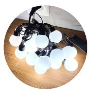 Cordão De Lâmpadas De Led Pisca Formato Bolinha 4 Metros 8 Funções Natal Tomada Branco - 1