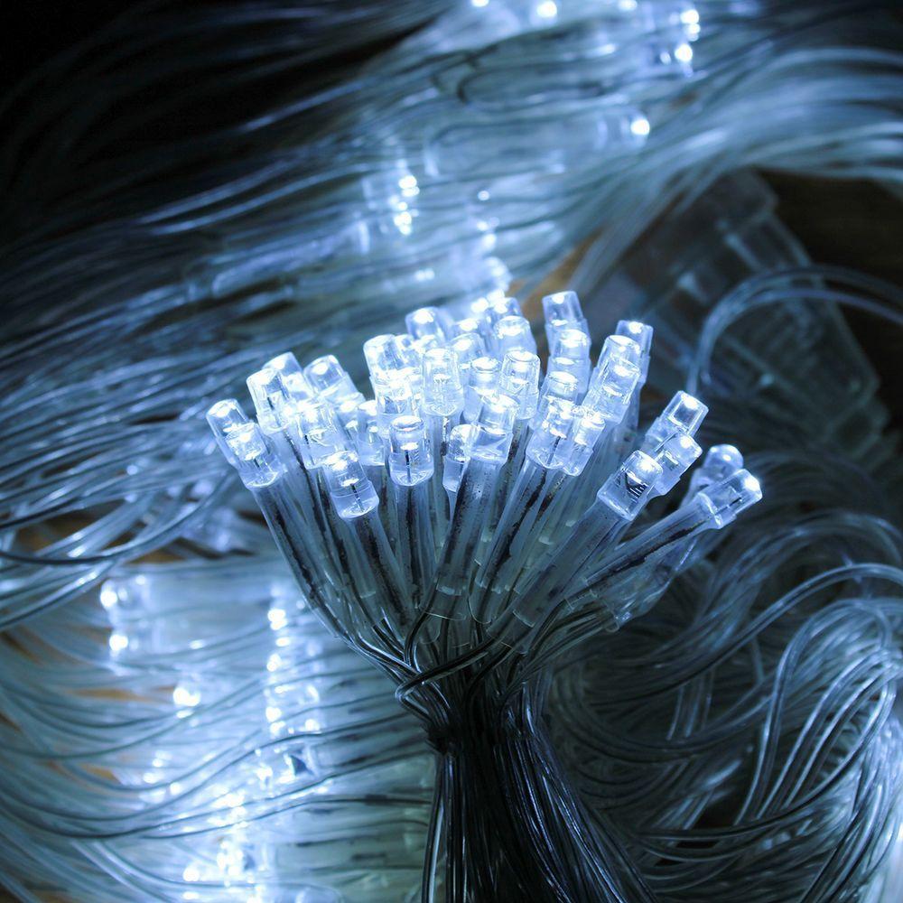 Pisca De Led Rede 160l 4x0,5m 8 Modos 110v Decoração Natal Ano Novo Cores Branco - 1