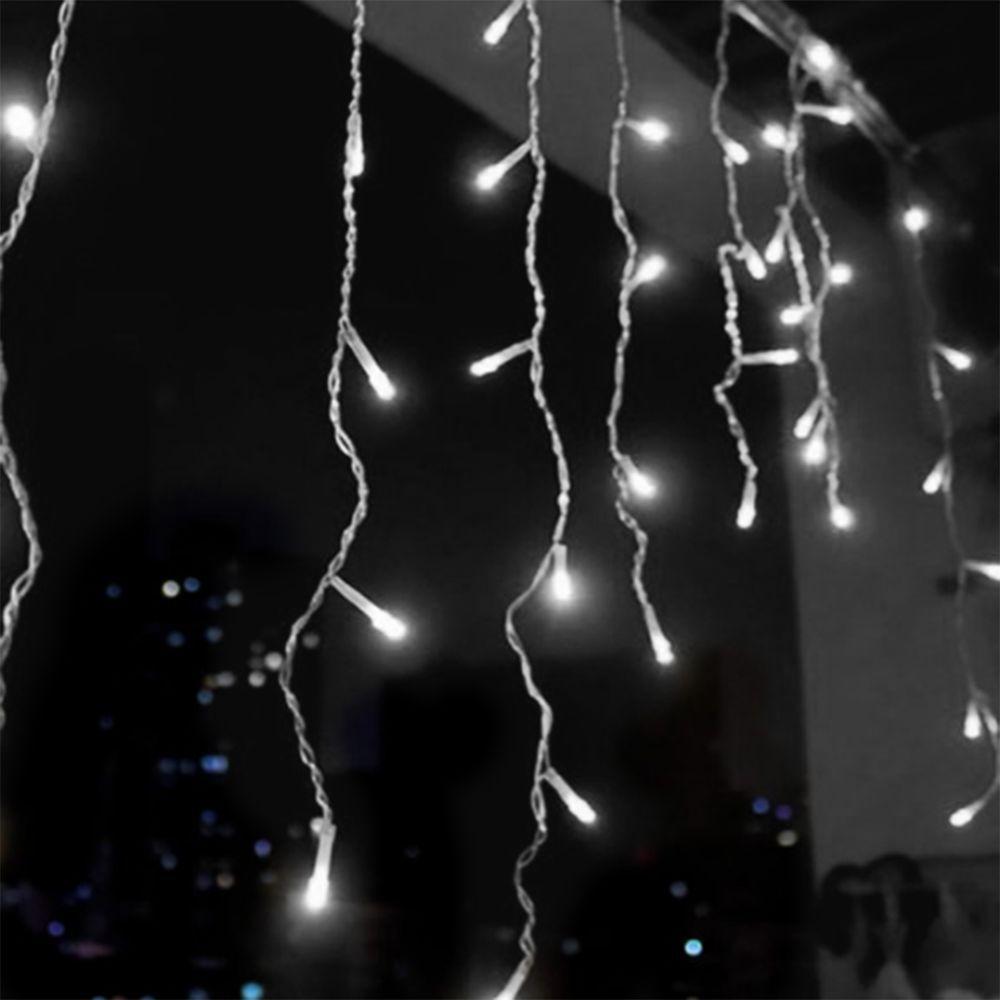 7 Metros Cascata Com 300 Lampadas Led Pisca Natal De Tomada Branco - 2