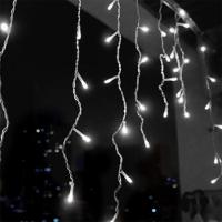 7 Metros Cascata Com 300 Lampadas Led Pisca Natal De Tomada Branco - 2