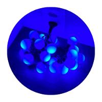 Cortina 6m De Luz De Led Com 320 Lampadas Pisca De Natal Led Azul - 1