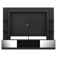 Rack com Painel Suporte Tv 65´´ com Espelho Preto/Laca Fumê - 2