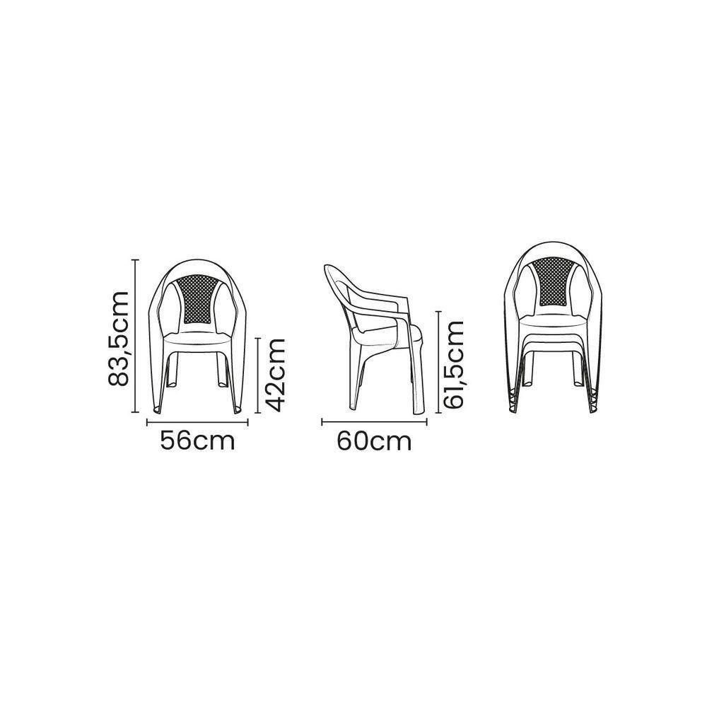 Cadeira Tramontina Malibu Em Polipropileno Grafite - 5