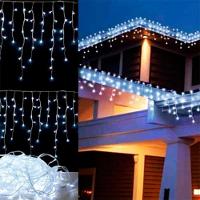 10 Metros Cascata Com 400 Lampadas Led Pisca Natal Led Branco Frio - 2