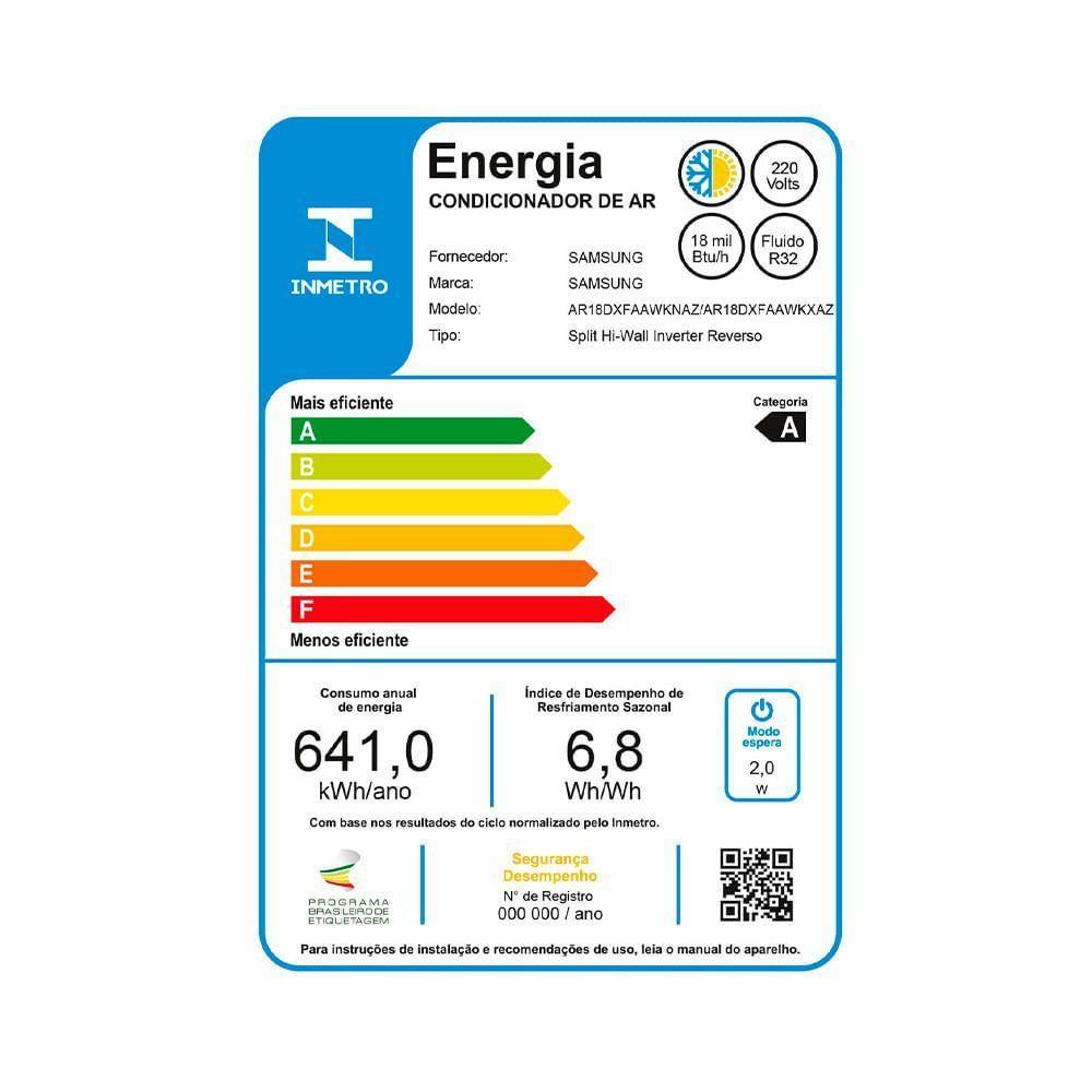 Ar Condicionado Split Hi Wall Inverter Samsung Windfree Connect AI 18.000 BTUs R-32 Quente e Frio 220V - 8