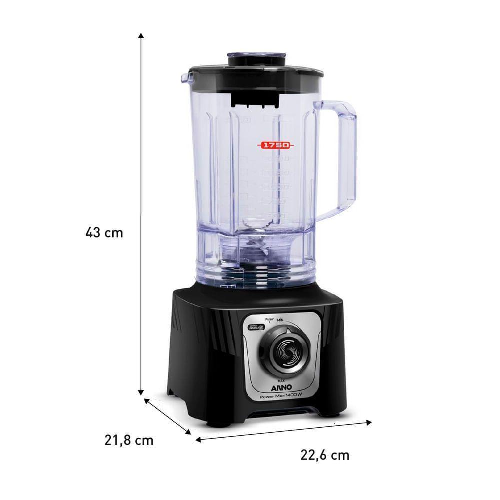 Liquidificador Arno Power Max 1400W Preto LN65 220V - 2