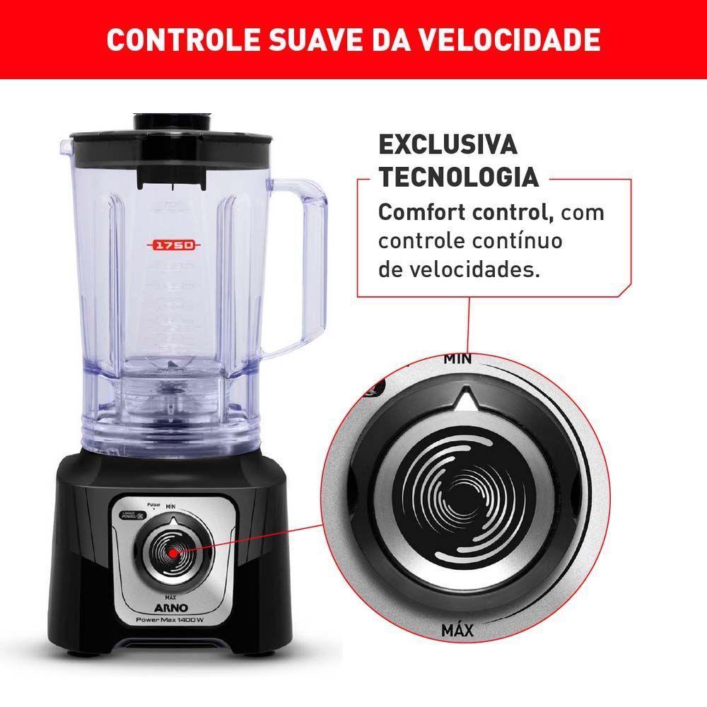 Liquidificador Arno Power Max 1400W Preto LN65 220V - 4