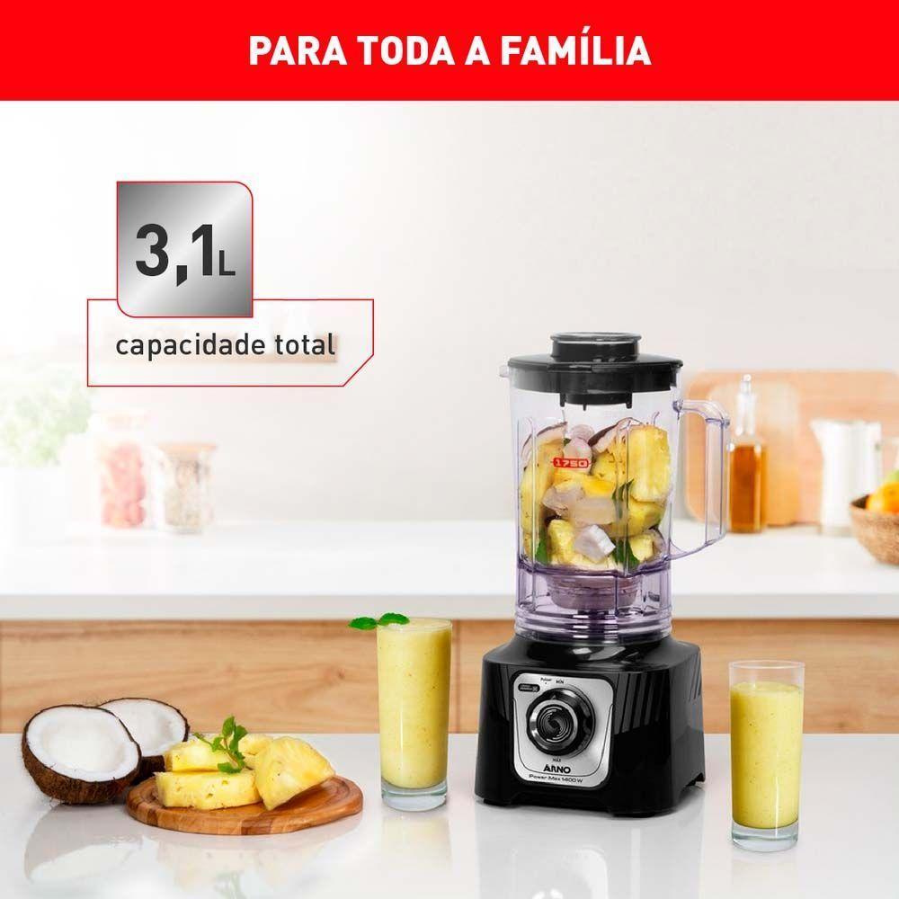 Liquidificador Arno Power Max 1400W Preto LN65 220V - 6
