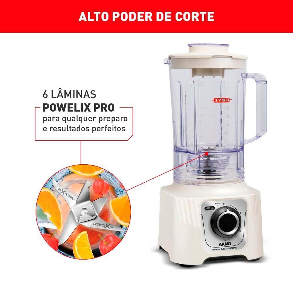 Liquidificador Arno Power Max Marfim LN64 1400W 110V - 6