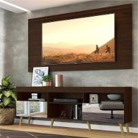 Rack Com Painel E Suporte Tv 65" Retrô Com Espelho Flórida Multimóveis V3142 Duna/Natural - 7