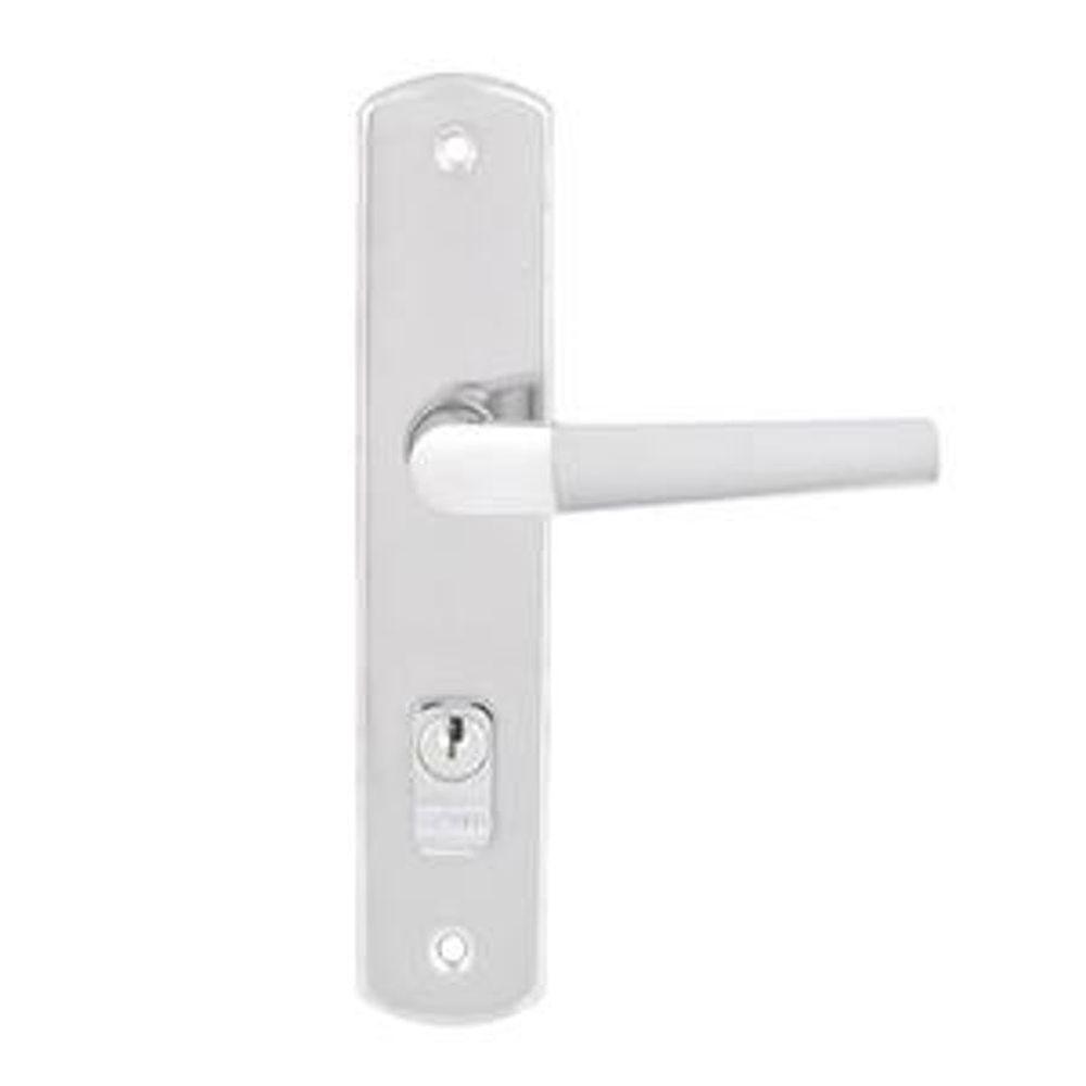 Fechadura Para Porta De Entrada Cromado 40mm Comum Com Espelho Popline - Soprano - 1