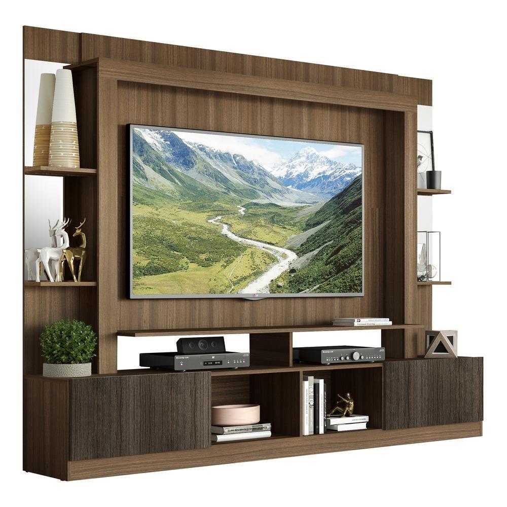 Rack C/ Painel Suporte Tv 65´´ C/ Espelho Madeirado/Tenerife - 7