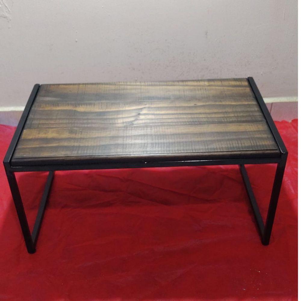 Mesinha De Centro Lateral Com Pés Ferro Estrutura Reforçada - 7