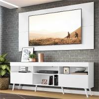 Rack Com Painel E Suporte Tv 65" Retrô Flórida Multimóveis V3134 Branco Branco - 7
