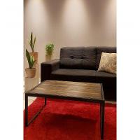 Mesa De Centro Lateral Com Pés De Ferro Estrutura Reforçada - 5