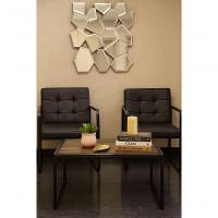 Mesa De Centro Retangular Sala Pés Ferro Estilo Retro Apoio - 8