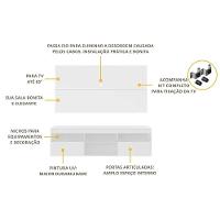 Rack Com Painel E Suporte Tv 65" Flórida Multimóveis V3112 Branco Branco - 6