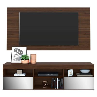 Rack Com Painel E Suporte Tv 65" Com Espelho Flórida Multimóveis V3139 Duna Duna