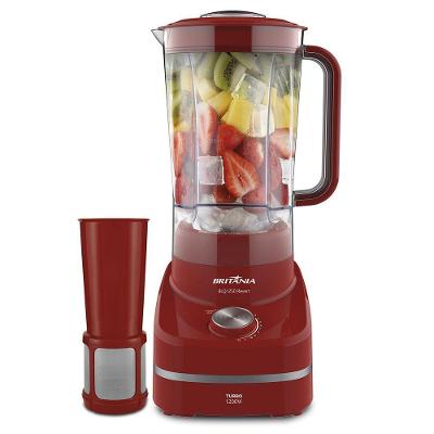 Liquidificador Britânia BLQ1250 Revert Turbo 1200W 2,7L 12 Velocidades Vermelho 110V
