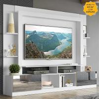 Rack com Painel Tv 65 Portas com Espelho Oslo Branco - 7