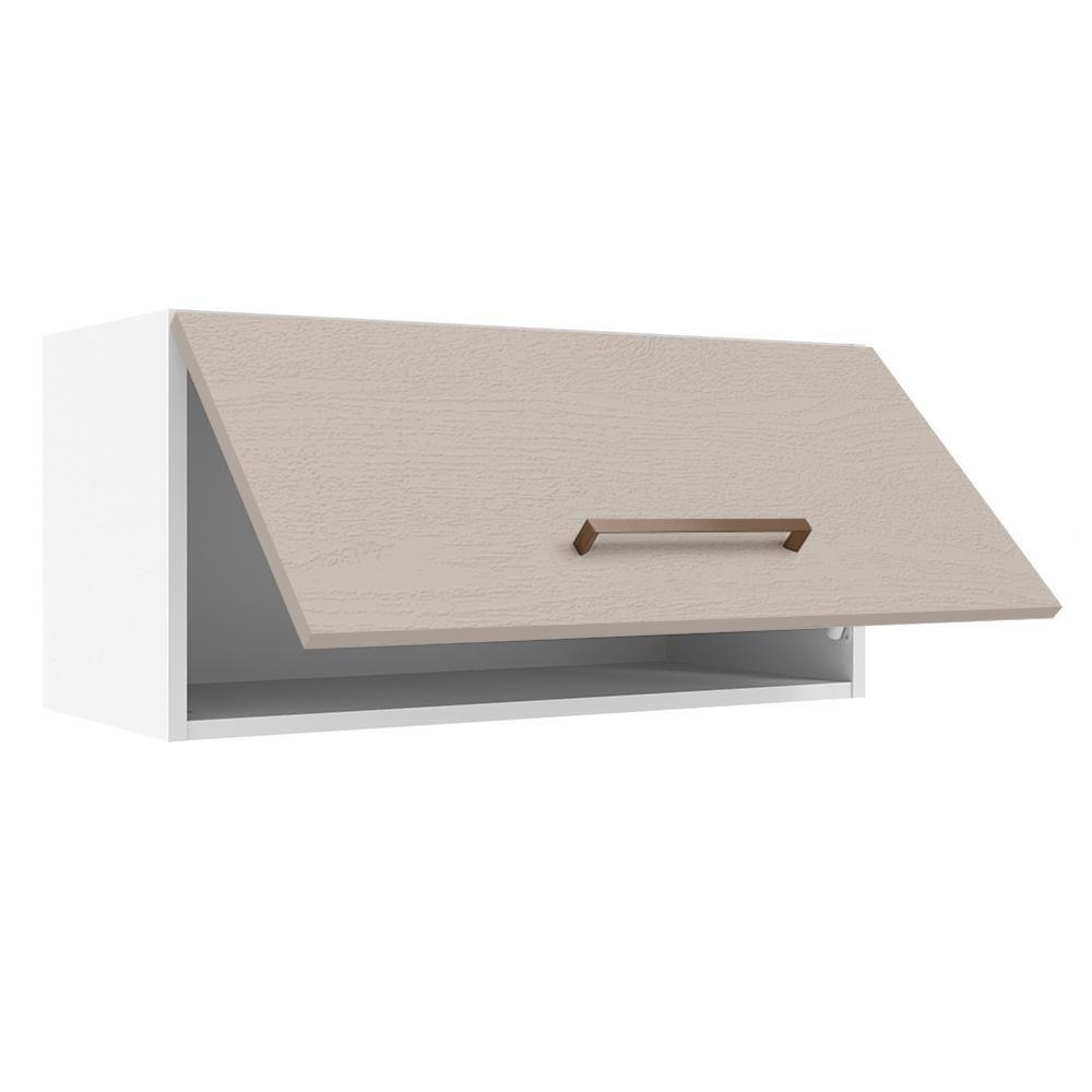 Armário Aéreo 70 Cm 1 Porta Basculante Branco/crema Agata Madesa Branco/crema - 7