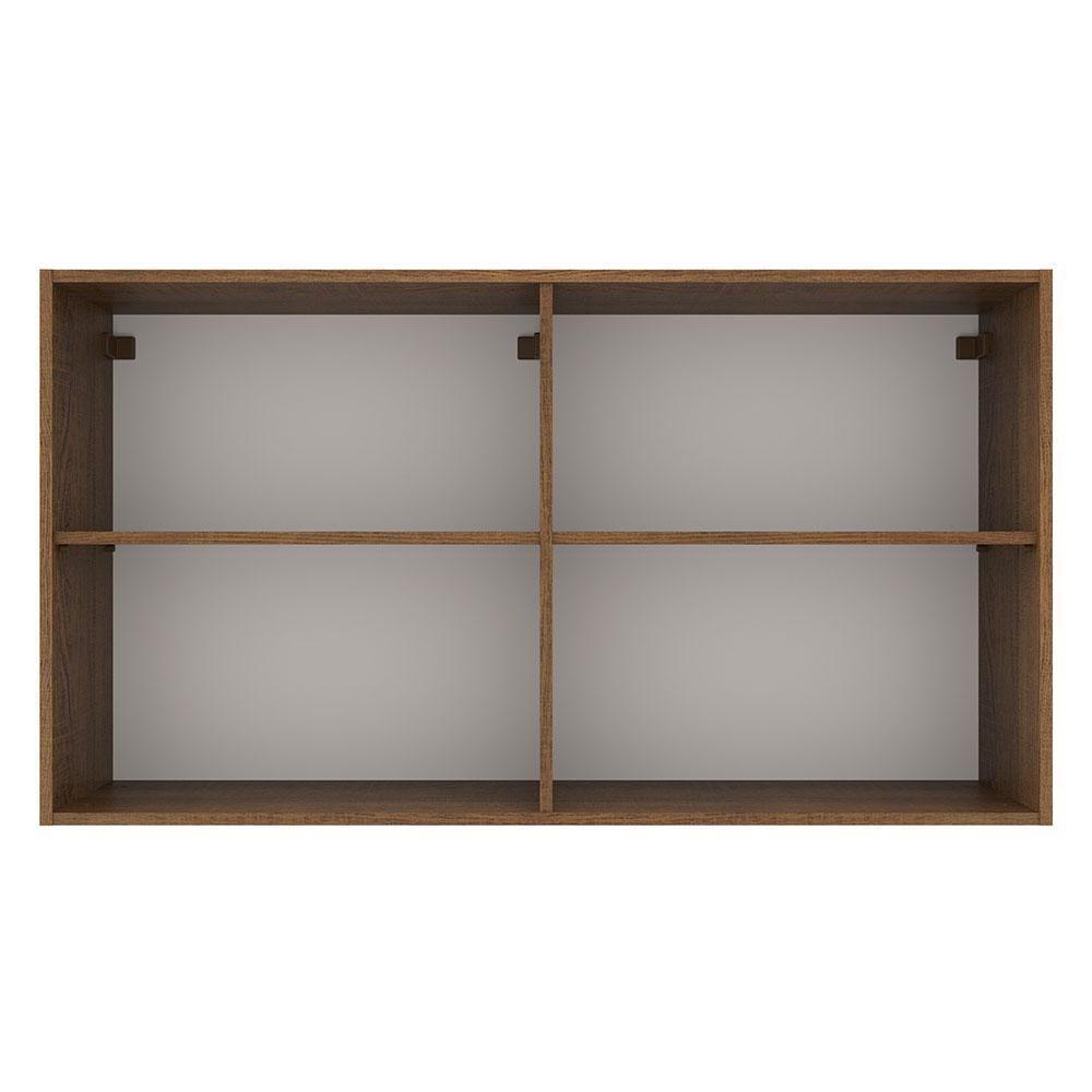 Armário Aéreo 120 Cm 2 Portas Rustic/crema Agata Madesa Rustic/crema - 5