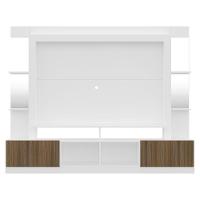 Rack com Painel Suporte Tv 65´´ com Espelho Branco/Madeirado - 3