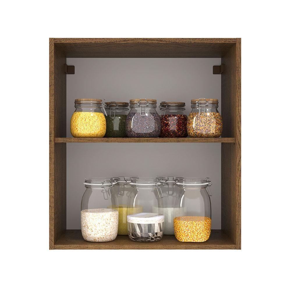 Armário Aéreo 60 Cm 1 Porta Rustic/crema Agata Madesa Rustic/crema - 8