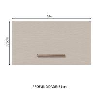 Armário Aéreo 60 Cm 1 Porta Basculante Rustic/crema Agata Madesa Rustic/crema - 9