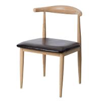 Kit 2 Cadeiras Elbow Chair Carina Anm6610f Anima Office Aço Com Revestimento Que Imita Madeira Clara Assento Em Pu Preto - 2