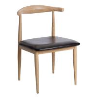 Kit 2 Cadeiras Elbow Chair Carina Anm6610f Anima Office Aço Com Revestimento Que Imita Madeira Clara Assento Em Pu Preto - 3