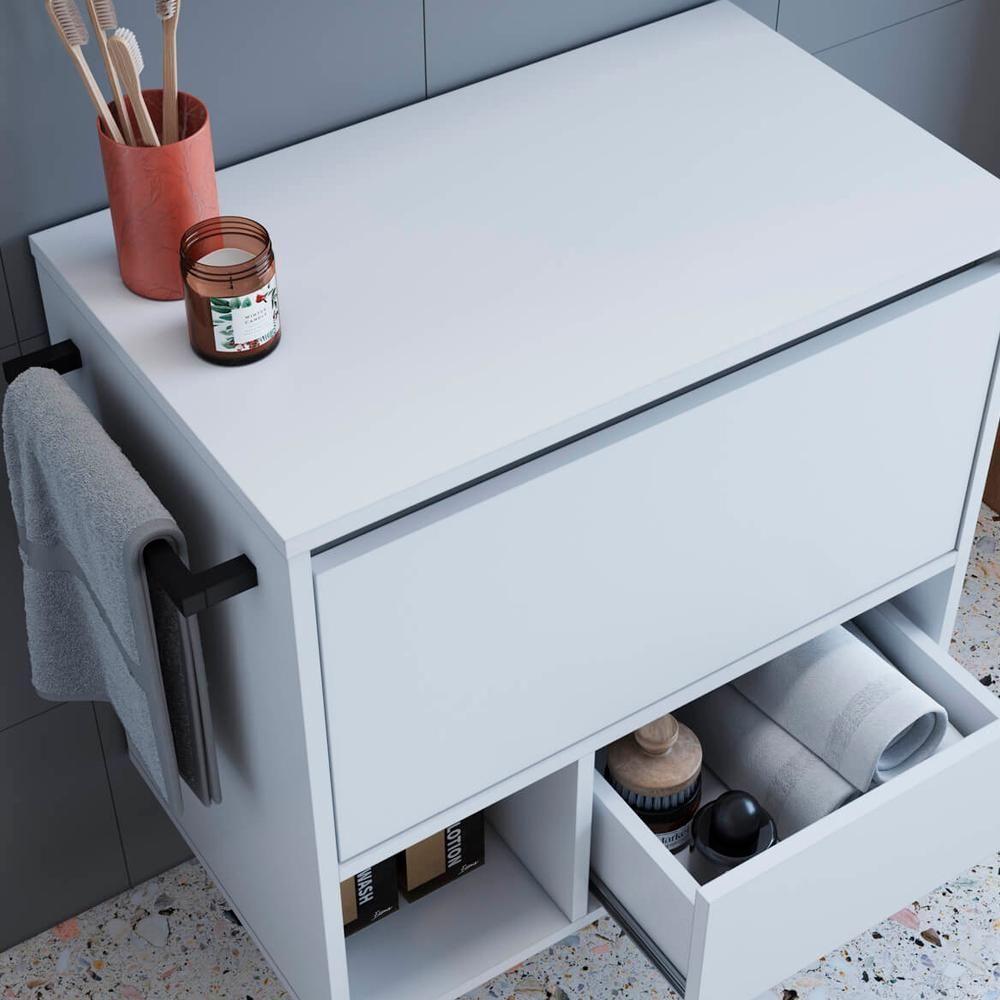 Gabinete Para Banheiro 01 Porta 01 Gaveta 60cm Branco Proddy - 5