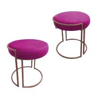 Kit 02 Puffs Love Suede Base Cobre DRossi Pink - 1