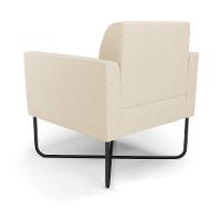 Kit 2 Poltronas Base X Industrial Preto Marisa Linho D03 - DRossi A19 Bege - 5