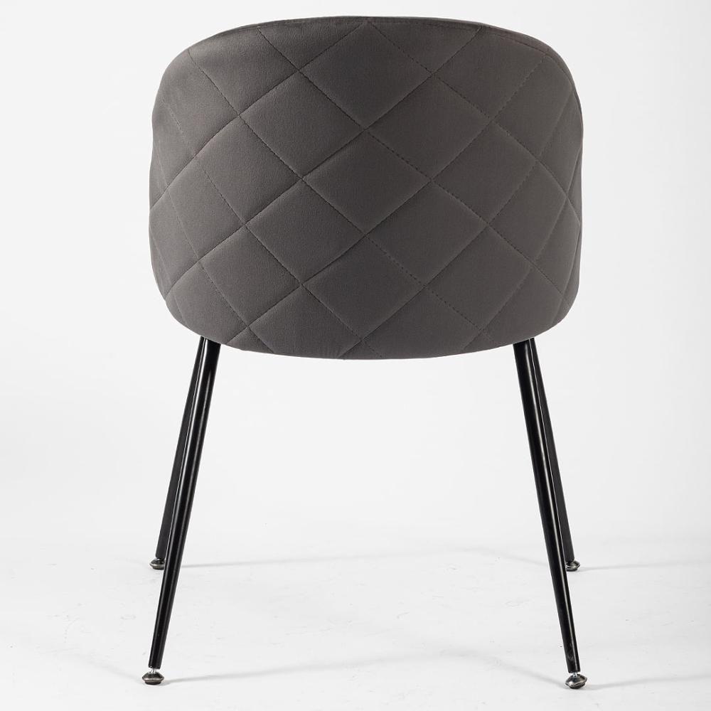 Kit 2 Cadeiras Anm8100f Marselha Elisa Anima Office Em Veludo Chumbo Base Em Aço Preto - 6