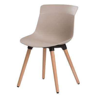 Cadeira Eames Saarinen Joly Anm6708f Anima Office Polipropileno Nude Base Em Madeira Fixa