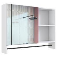 Armario Para Banheiro 01 Porta Com Espelho 80cm Branco Proddy - 1