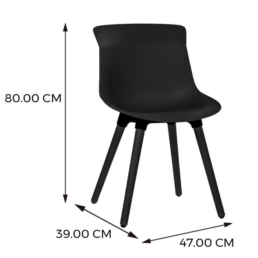 Cadeira Eames Saarinen Joly Anm6708f Anima Office Polipropileno Coral Base Em Madeira Fixa - 5