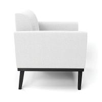 Poltrona Sala Base Madeira Preto Kit 2 Marisa Bouclê Off White D03 - DRossi - 7