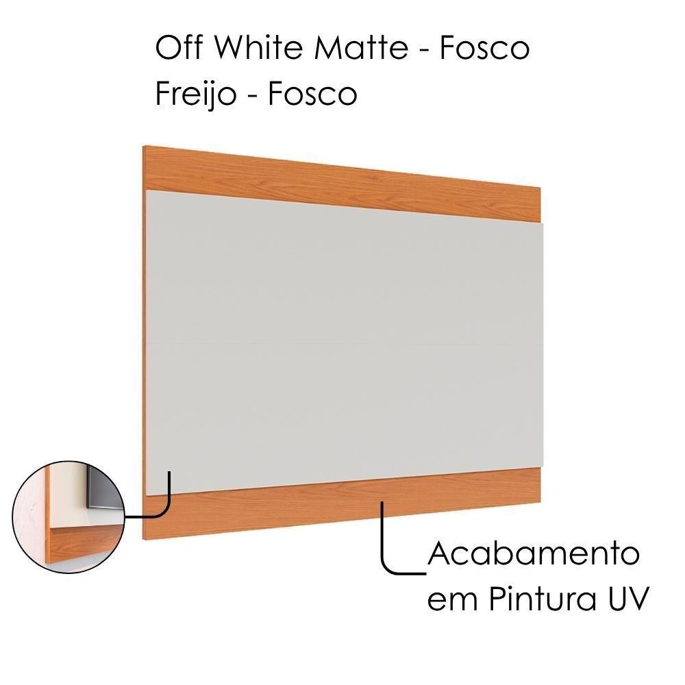 Rack Santorini E Painel Nilo Tv 75 Pol 200 Cm Off White Matte Freijo Colibri - 4