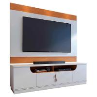 Rack Santorini E Painel Nilo Tv 75 Pol 200 Cm Off White Matte Freijo Colibri - 1