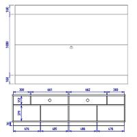 Rack Santorini E Painel Nilo Tv 75 Pol 200 Cm Off White Matte Freijo Colibri - 2