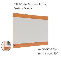 Rack Santorini E Painel Nilo Tv 75 Pol 200 Cm Off White Matte Freijo Colibri